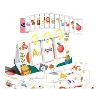 Word Builder Cards, Natural Learning Reading Flashcards Montessori Word Building Desktop Pocket Chart Tent Flash Cards Kit With 129 Cards For Reading Beginner (A, one size)