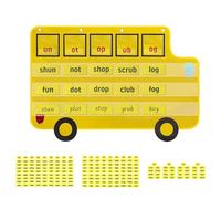 Word Building Pocket Graph, Word Chart with Pockets | Interactive Literacy Games Word Recognition Pocket Chart,Versatile FR Strips Holder