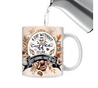 Word Cup, Phrase Mug, Coffee Themed Ceramic Mugs 350ml, Tea Cup for Women and Senior Men, Drinking Water Cup for Coffee, Tea, Hot Chocolate
