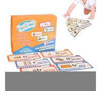 Word Family Book, Educational Vocabulary Game, Phonics Flash Cards with Learning Activity, Literacy Tool with Kindergarten Preschool Use, Classroom Supplies, for Home Travel Homeschool