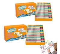 Word Family Build Book and Read and Rhyme Flip Books for Kids 3-8, with Phonics Flash Cards and Sight Words Flash Cards Kindergarten, Fun Learn to Read Activities, Phonics Games for Preschool (2Pcs)