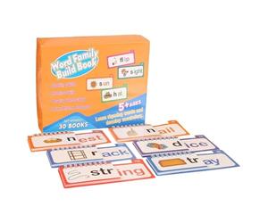 Word Family Build Book, Phonics Practice Gamification, 1 Set, Word Families Flash Cards, Educational Reading Games, Early Literacy Development, For Kids