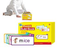 Word Family Build Book,Reading Practice Supplies - Educational Reading Games - for Kids Girls Kindergarten Preschoolers Teachers Tutoring Centers Classroom Summer Learning Group Work