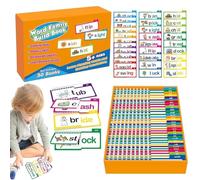 Word Family Learning Cards, Letter Sounds Flashcard Set, Reading Activity Book Learning Set, Early Reading Competence Teaching Aid, Nanny Aged 4 to 8 Years In The Classroom At Home