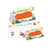 Word Flip Chart,Sentence Flip Charts,Sentence Building Flash Cards for Kids,Words Freestanding Flip Chart,Educational Spelling Toy for Classroom Home (Alphabet, One size)