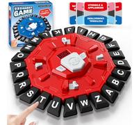 Word Game Family Board Games for Kids & Adults with 2 Modes,220 Topic Categories 24 Letters Pressing Game,Fun Fast-Paced Puzzle Games for Boys Girls Age 3+, 2-8 Players,Christmas & Birthday Gifts,Red