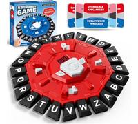 Word Game Fast-Paced Family Board Games for Kids & Adults ,220 Topic Categories 24 Letters Pressing Game,Fun Fast-Paced Puzzle Games for Boys Girls Age 3+, 2-8 Players,Christmas & Birthday Gifts(Red)