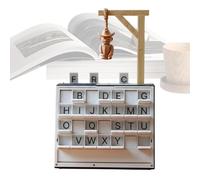 Word Guessing Game - 3D Printed Book Style Board Game for Vocabulary Fun | Frame with Rotating Letter System, Builds Spelling Skills for Family Party Travel Holiday Play