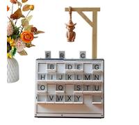 Word Guessing Game, 3D Printed Book Style Board Game Vocabulary Spelling Challenge Fun Party Table Interactive Brain Puzzle Activity Set, For Adults Women Men Home Travel Holiday Friends