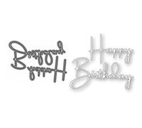 Word Happy Birthday Die Cuts for Card Making, English Vocabulary Metal Cutting Dies for Paper Scrapbooking, DIY Stencils for Album Party Wedding Festivals Decoration