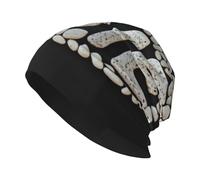 Word Home Small White Pebbles Beanie Hat Unisex Knitted Hat Warm Slouchy Skull Cap