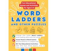 Word Ladders and Other Puzzles - Activity Book for Kindergarten: Fun Educational Games and Activities for Ages 5-6 (Sunny Skills Series)