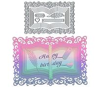 Word Letter Strips Metal Die Cuts,Letter Flower Word Happy Cutting Dies Cut Stencils for DIY Invitation Card Scrapbooking Album Decorative Embossing Paper Dies Card Making