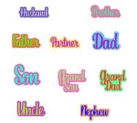 Word matrix cuts for making cards father, brother, son, father, husband, partner, grandfather, grandfather, dad, newspaper, uncle, alphabets, metal cutting words for DIY, scrapbook, craft crafts