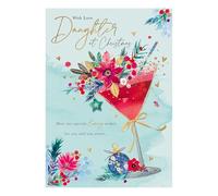 Word n wishes Daughter Christmas Cocktail Christmas Card, Multi Coloured, 22 x 15.8 cms