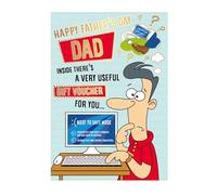 Word n wishes Father's Day Card for Dad, Humerous Card for Father's Day, 23.5 x 16.5 cm,