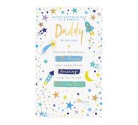 Word n wishes Father's Day Card for Daddy, Cute Card for Father's Day, 23.5 x 16.5 cm,