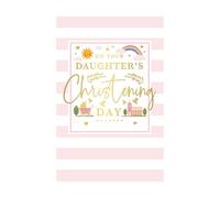Word n wishes Traditional Christening Card for a Daughter, Daughters Christening Card, Multi-Coloured 21.7 x 14.4 cms