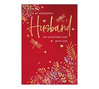 Word n wishes Valentine Day Card for Husband, 23.5 x 16.5 cm,