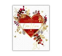 Word n wishes Valentine Day Card to The One I Love Today & Always, 23 x 19 cm, Red