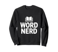 Word Nerd Book Lover Typography With Open Book Sweatshirt