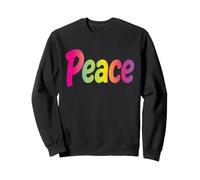 Word Peace Name Rainbow Font Colorful Design Sweatshirt