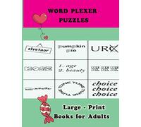 WORD PLEXER PUZZLES: Games challenging puzzles Big print Easy and Hard Brain Rebus