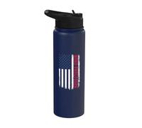 Word Processor American Flag 4th July USA Patriotic Word Stainless Steel Insulated Water Bottle