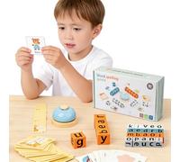 Word Race Spelling Game - Alphabet Learning Blocks | Alphabet Puzzle Set With Flash Cards And Bell Sound | Educational Toy For Kids Ages 3-8, Early Learning, Home And Classroom Activities