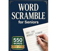 Word Scramble for Seniors with Dementia and Alzheimer's: Large Print Word Jumble Puzzle Book and Fun Word Games Activity Challenge