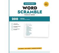 Word Scramble Puzzle Book: 200 Themed Word Scrambles for Adults - Easy to Medium Difficulty. Includes Full Answer Key.