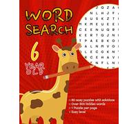 Word Search 6 Year Old: Easy Childrens Wordsearch Books Age 6 : Large Print Jumbo Word Search Books For Kids : Wordsearch Game For Kids : Keep Your Child Entertained For Hours (8)