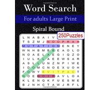 Word Search For adults Large Print Spiral Bound: the timeless pleasure of word searching with these easy large-print puzzles The words are hidden