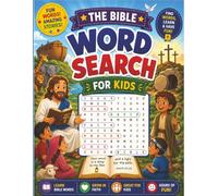 Word Search for Kids 8-12: The Bible: 50+ Puzzles - Progressive Difficulty, Answer Key, Bible People & Places for Ages 8-12