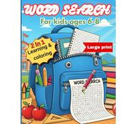 Word Search for Kids Ages 6-8: 55 Brain Boosting Puzzles Fun & Educational Puzzles To Build Focus, Vocabulary and Logic (Word finds)