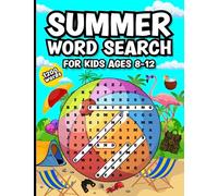 Word Search for Kids Ages 8-12: 80 Summer Themed Shaped Puzzles Featuring Beach, Food, and Camping Items