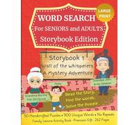 Word Search for Seniors and Adults Storybook Edition - Storybook 1 Wall of Whisperers A Mystery Adventure: Read the Story, Solve the Puzzle - 50 Large ... under $20 Gift, Family Leisure Activity Book