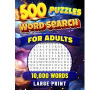 Word Search Large Print 500 Puzzles: Wordsearch Book for Adults. Easy Activity Puzzles for the Mind with Solutions. Relaxing Word Find Book for Dementia.