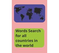 Word Search of all countries in the World: Word Search Countries, World Atlas Map, Globe, Continents , 6X9 Format, 192 Countries