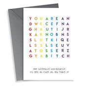 word search offensive Birthday Card 14369
