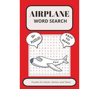 Word Search Puzzle Book For Airplanes: Word Searches with Easy to Read Print about airplane, aircraft, helicopter and more (6x9 inches, 110 pages) 50+ ... Gift for Vacations, Holidays and Free Times