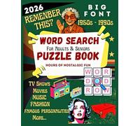 Word Search puzzle books for adults large print 360 Pages | nostalgic word search books 1950s-1980s (Gifts for Women & Men)