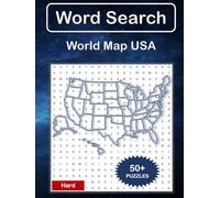 Word Search Puzzle : World Map USA (24 x 24 Hard) With more than 50 Fun Puzzles, 600 Words & Solutions: (Brain Games, For Sparking Memory, Focus, ... With Find Game) (Word Search : World Map)