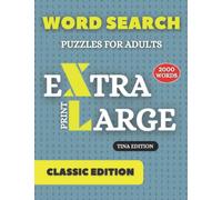 WORD SEARCH PUZZLES EXTRA LARGE PRINT FOR ADULTS CLASSIC EDITION - Delta Classics - The LARGEST PRINT WordSearch Game for Adults & Seniors - Find ... Fun with 100 Jumbo Puzzles (Activity Book)