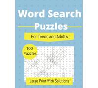 Word Search Puzzles for Teens and Adults: Large print pages prevent eye strain, Each theme includes an answer key, Brian games