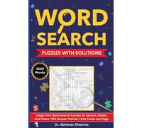 Word Search Puzzles with Solutions: 4000 Words | Large Print Word Search Puzzles for Seniors, Adults and Teens | 100 Unique Themes | One Puzzle per Page