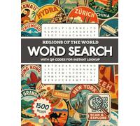Word Search - Regions of the World: Puzzle Book with Interactive QR Codes