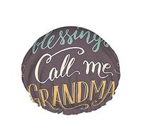 Word Shower Cap Lettering Some Of My Greatest Blessings Call Me Grandma Love Large Bath Caps for Women Men Girls Long Hair Waterproof Reusable Hats