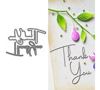 Word Thank You Die Cuts for Card Making, English Vocabulary Metal Cutting Dies for Paper Scrapbooking, DIY Stencils for Album Party Wedding Festivals Decoration