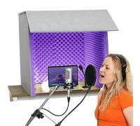 WORDFUN Desktop Soundproof Cover, Sound Isolation Booth Room, Portable Recording Booth To Filter Vocal, Microphone Recording Equipment, For Home Office And Studio
